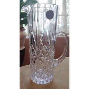 Cristal d’Arques-Durand Crystal Pitcher Barware Chantilly Taille Beaugency 7"1/8